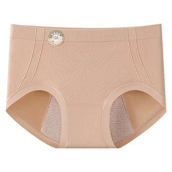 Ženské periodické nohavičky z nylónu, priedušné; stredný pás; jednofarebný model; podšité rozkroku 100% bavlna