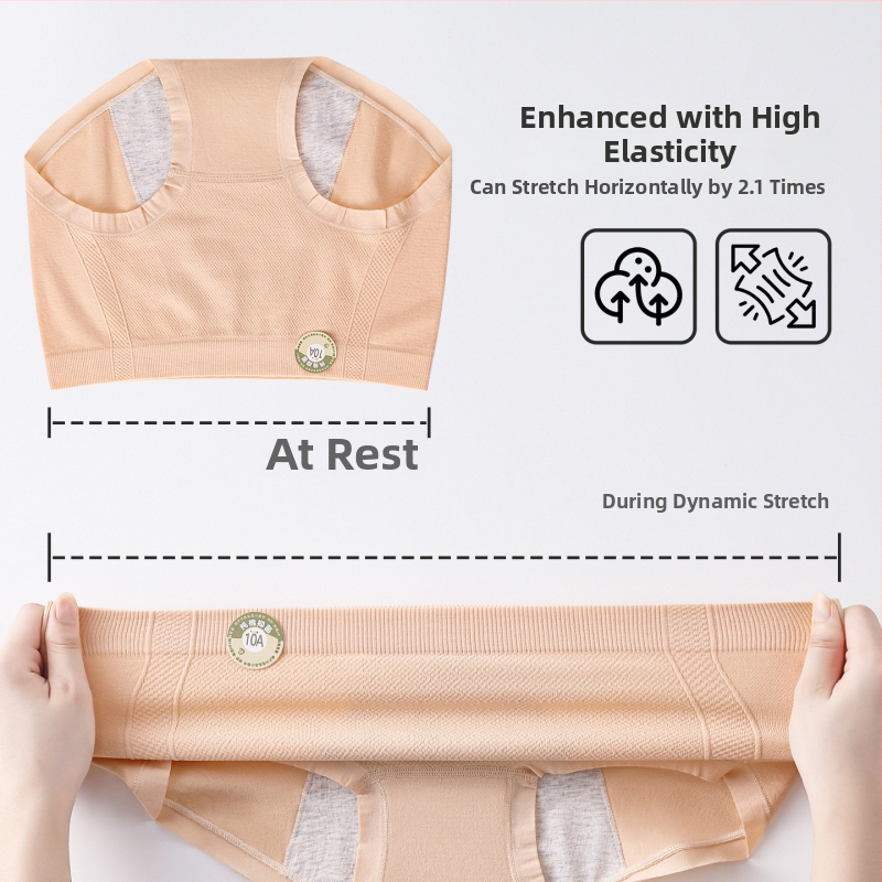 Ženské periodické nohavičky z nylónu, priedušné; stredný pás; jednofarebný model; podšité rozkroku 100% bavlna