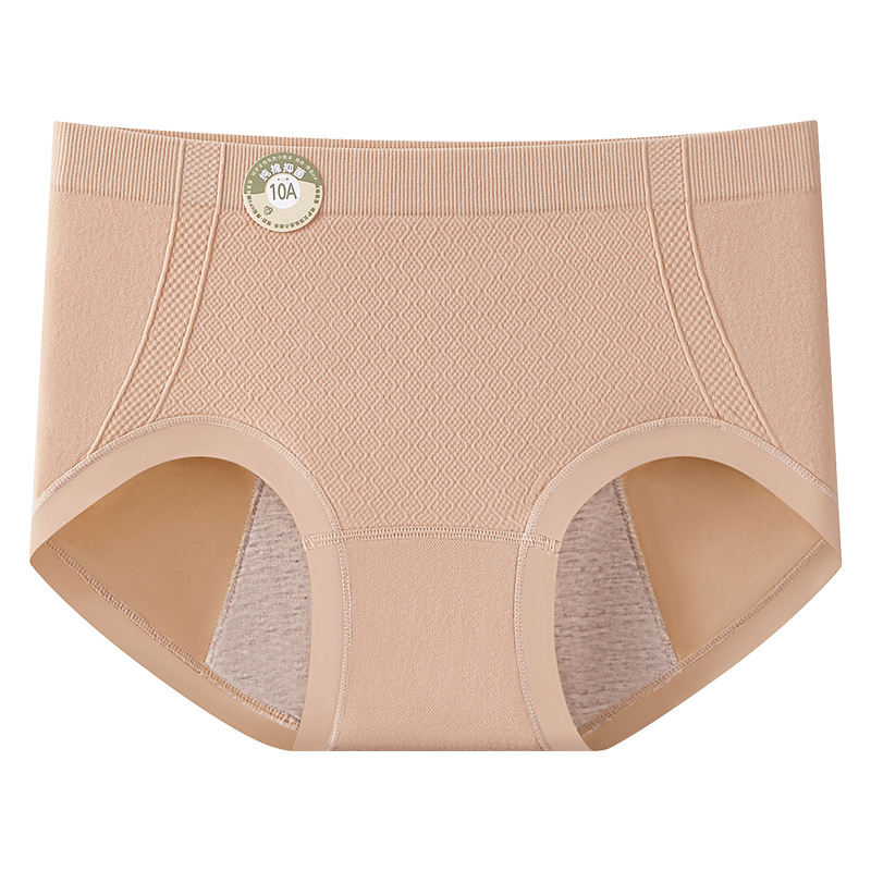 Ženské periodické nohavičky z nylónu, priedušné; stredný pás; jednofarebný model; podšité rozkroku 100% bavlna