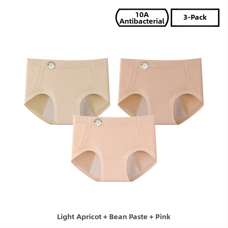 Ženské periodické nohavičky z nylónu, priedušné; stredný pás; jednofarebný model; podšité rozkroku 100% bavlna