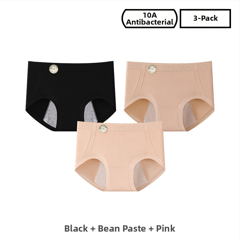 Ženské periodické nohavičky z nylónu, priedušné; stredný pás; jednofarebný model; podšité rozkroku 100% bavlna