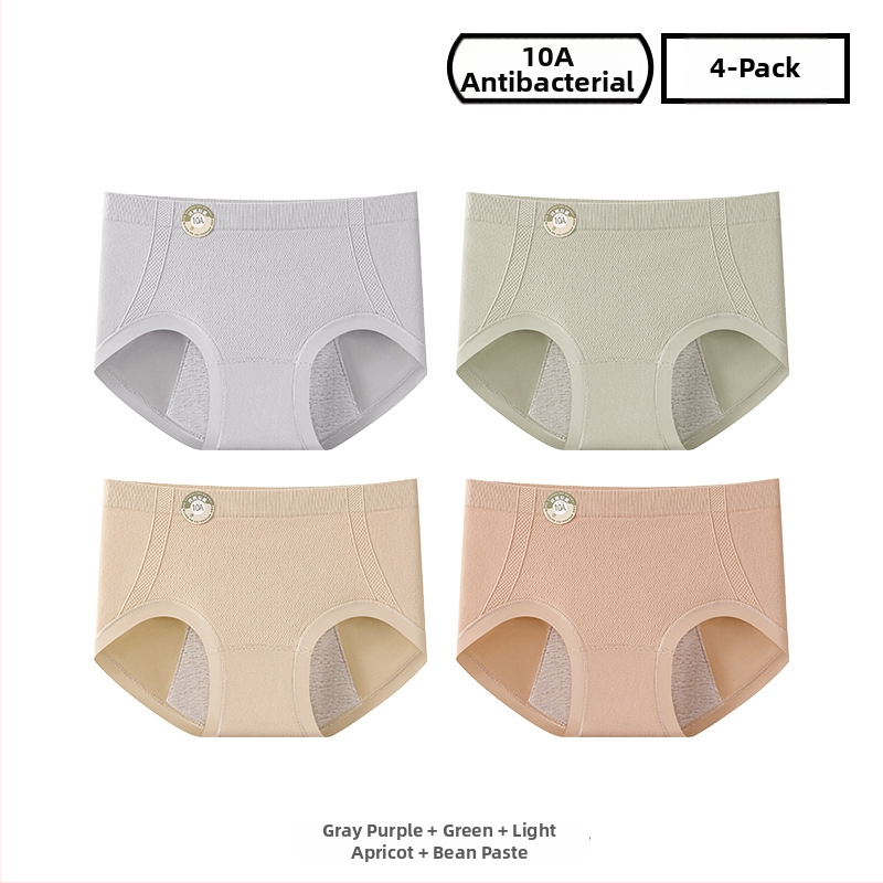 Ženské periodické nohavičky z nylónu, priedušné; stredný pás; jednofarebný model; podšité rozkroku 100% bavlna