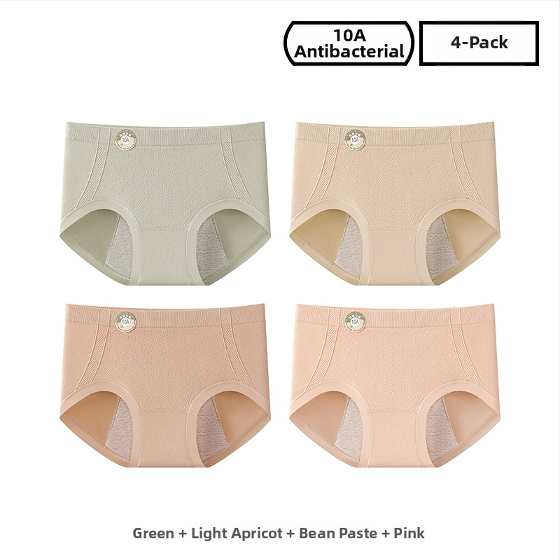 Ženské periodické nohavičky z nylónu, priedušné; stredný pás; jednofarebný model; podšité rozkroku 100% bavlna