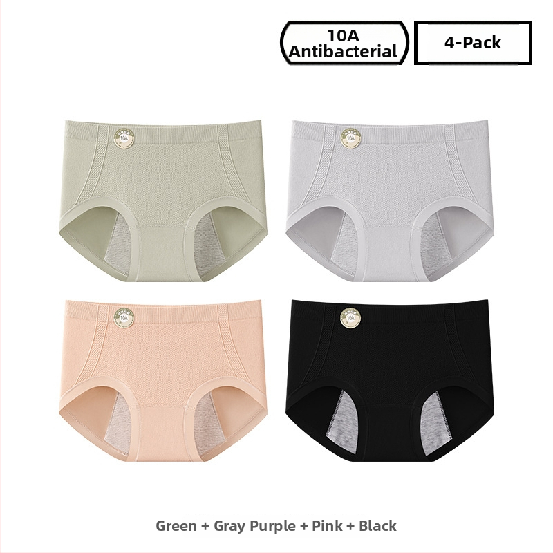 Ženské periodické nohavičky z nylónu, priedušné; stredný pás; jednofarebný model; podšité rozkroku 100% bavlna