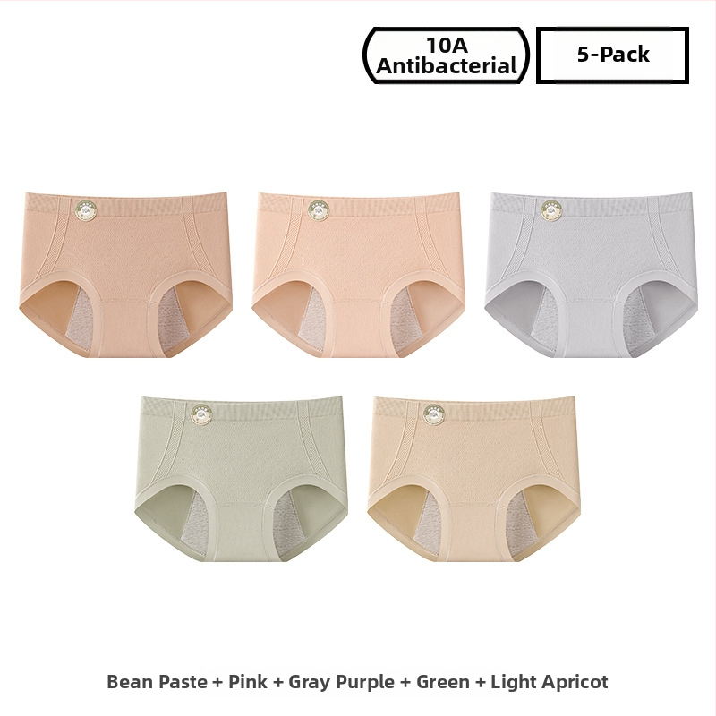 Ženské periodické nohavičky z nylónu, priedušné; stredný pás; jednofarebný model; podšité rozkroku 100% bavlna