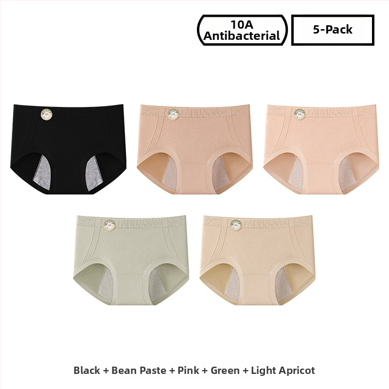 Ženské periodické nohavičky z nylónu, priedušné; stredný pás; jednofarebný model; podšité rozkroku 100% bavlna