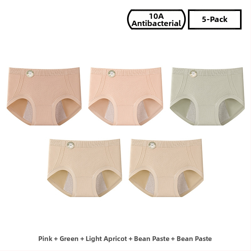 Ženské periodické nohavičky z nylónu, priedušné; stredný pás; jednofarebný model; podšité rozkroku 100% bavlna