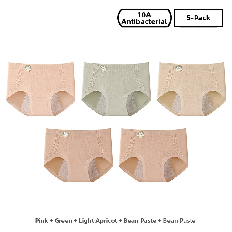 Ženské periodické nohavičky z nylónu, priedušné; stredný pás; jednofarebný model; podšité rozkroku 100% bavlna