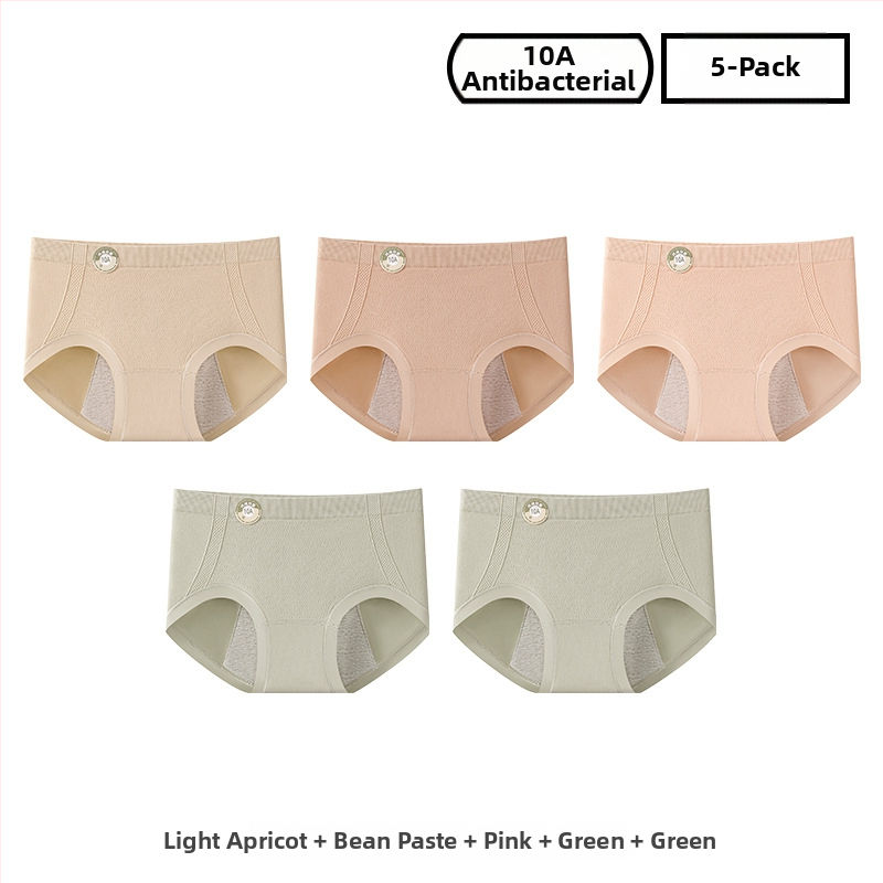 Ženské periodické nohavičky z nylónu, priedušné; stredný pás; jednofarebný model; podšité rozkroku 100% bavlna