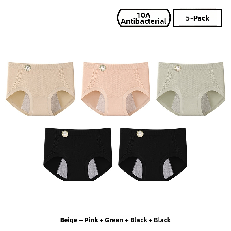 Ženské periodické nohavičky z nylónu, priedušné; stredný pás; jednofarebný model; podšité rozkroku 100% bavlna