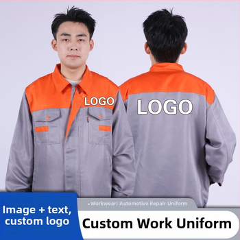 Ochranný súbor pre všetky ročné obdobia – pánske pracovné oblečenie na opravy áut, odolné voči opotrebeniu a špine, proti popáleninám, priedušné, rýchloschnúce, 100% polyester