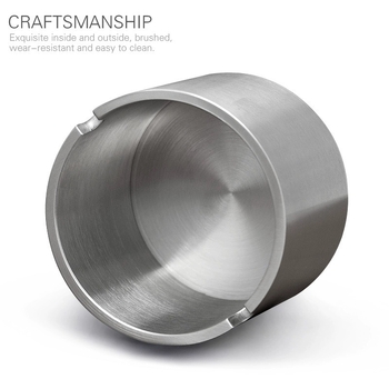 Nehrđajući čelik pepelarnik s prostorom za pohranu, prilagođeni logotip i mogućnost privatne licence marke