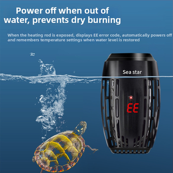 Ohrevná tyč pre korytnačky, kompaktný automatický ohrev s konštantnou teplotou pre akváriá s korytnačkami a rybami, mini ohrev s reguláciou teploty pre nízku hladinu vody