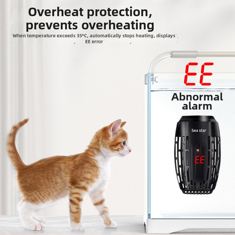 Kilpkonna soojendusrõngas, kompaktne automaatne konstantse temperatuuriga soojus kilpkonnade ja akvaariumide jaoks, mini soojendusrõngas temperatuuri kontrolliga madala veetasemega