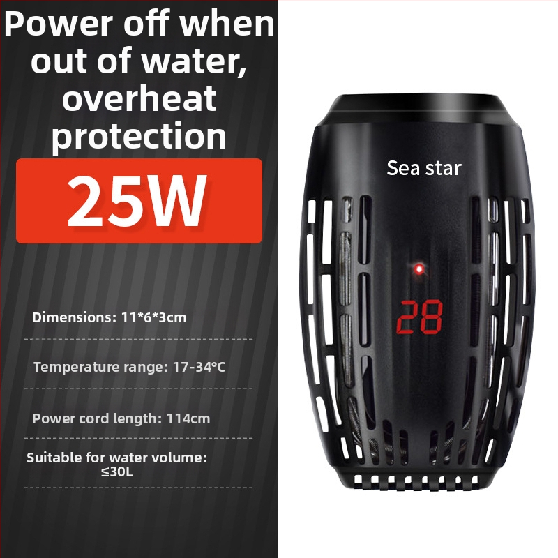 Ohrevná tyč pre korytnačky, kompaktný automatický ohrev s konštantnou teplotou pre akváriá s korytnačkami a rybami, mini ohrev s reguláciou teploty pre nízku hladinu vody