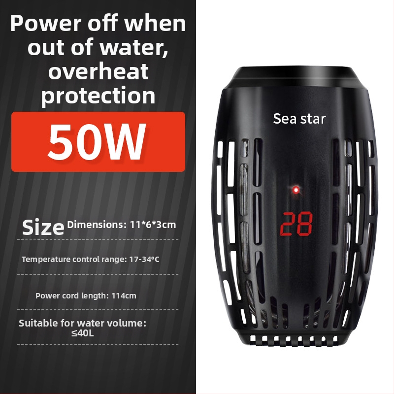 Ohrevná tyč pre korytnačky, kompaktný automatický ohrev s konštantnou teplotou pre akváriá s korytnačkami a rybami, mini ohrev s reguláciou teploty pre nízku hladinu vody