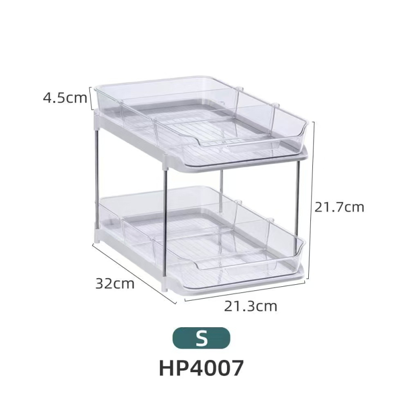 Stojan na poháre na stole s dvojposchodovým systémom, priehľadný, plastový, model JN-501, kód produktu JN-50, viacúčelový, moderný minimalistický štýl