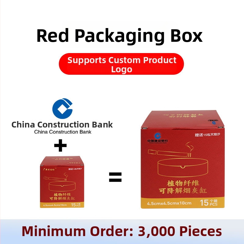 Jednorazový plastový popolník s dizajnom proti šíreniu popola; tlač loga; prispôsobiteľný; Daoying; 900 kusov v krabici; vhodné pre biliarne miestnosti, bary a auto použití.