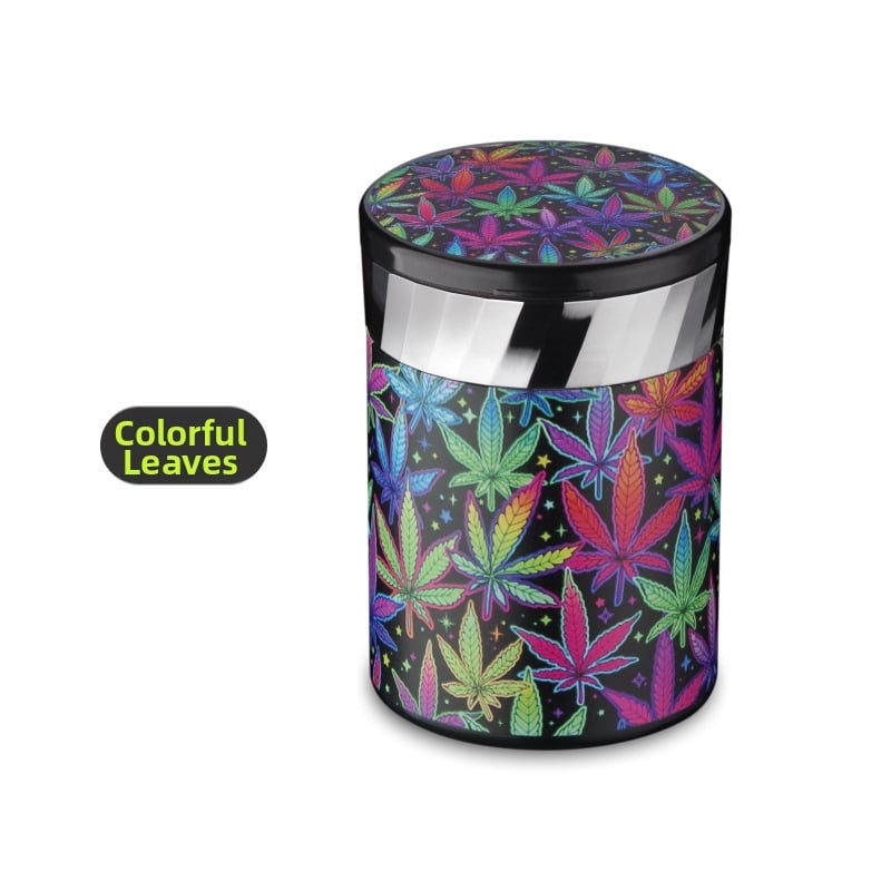 FOGSON automobilová popolník s viečkom a LED, kovový, prenosný, viacfunkčný, skladovanie