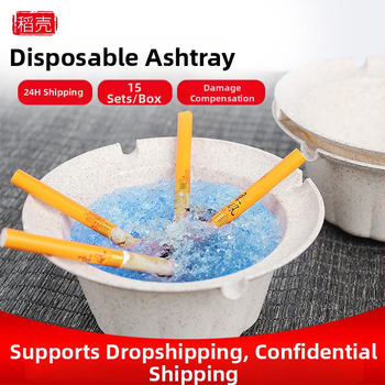 Jednorázový plastový popolník s dizajnom proti rozptylu popola, tlač loga k dispozícii, vlastné spracovanie