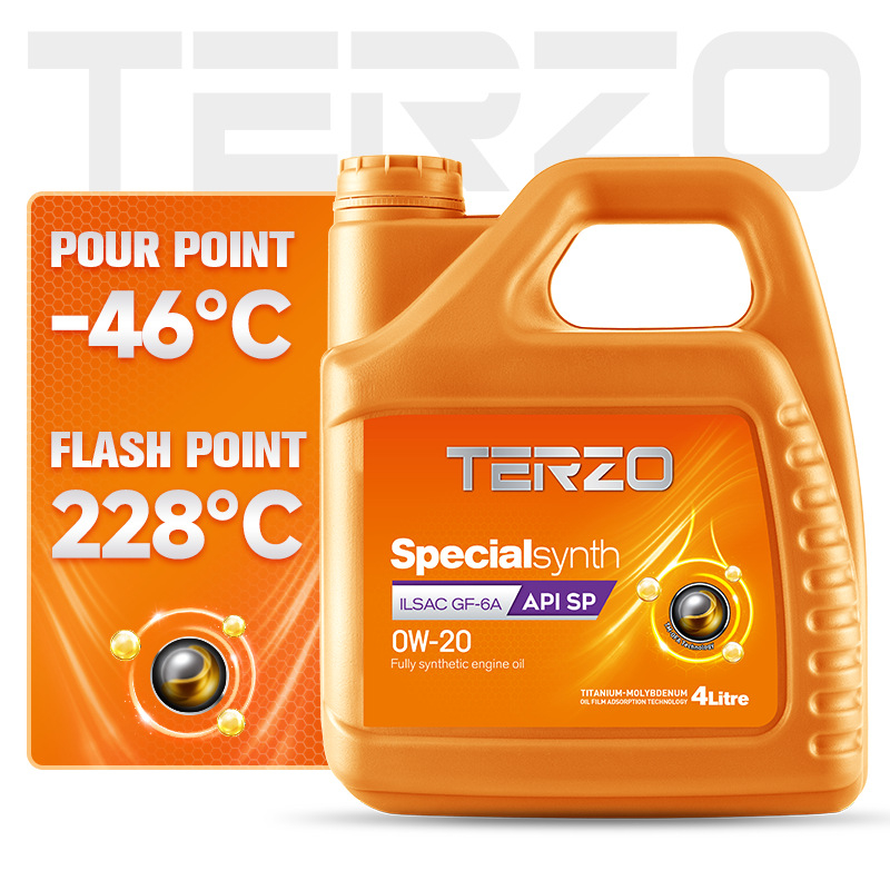 Taize Heji séria 0W-20 plne syntetický motorový olej GF-6A/SP pre benzínové motory, API SP, viskozita 0W-20, bod tečenia -46°C, bod vzplanutia 228°C
