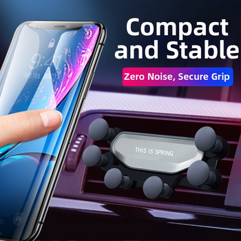 Držiak na telefón do auta – roztomilý dizajn, gravitačné upevnenie na výduch ventilácie, univerzálna kompatibilita