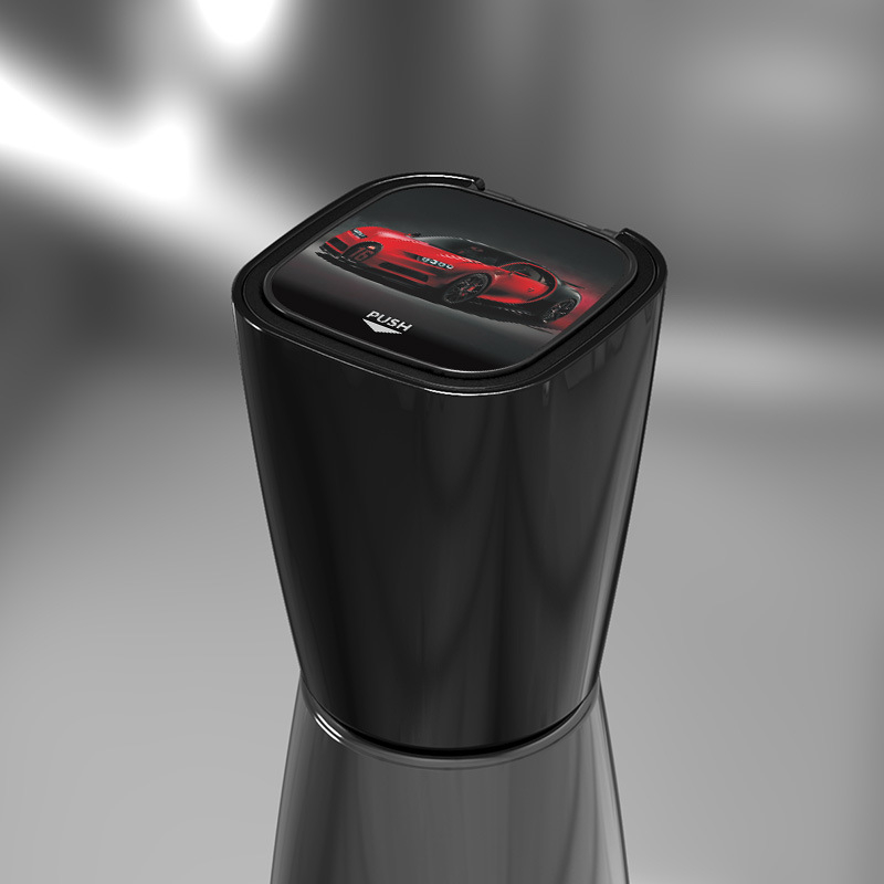 Unutarnji pepeljak za auto s LED svjetlom i kreativnom dvostrukom unutarnjom kutijom – ABS, BY-857