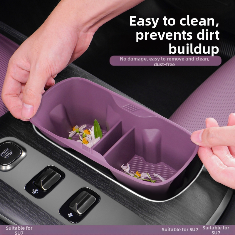 Silicone paliktnis glāzītei Xiaomi SU7 centrālajai konsolē — pretslīdēšana, šoka izturīgs un nodilumizturīgs uzglabāšanas paliktnis