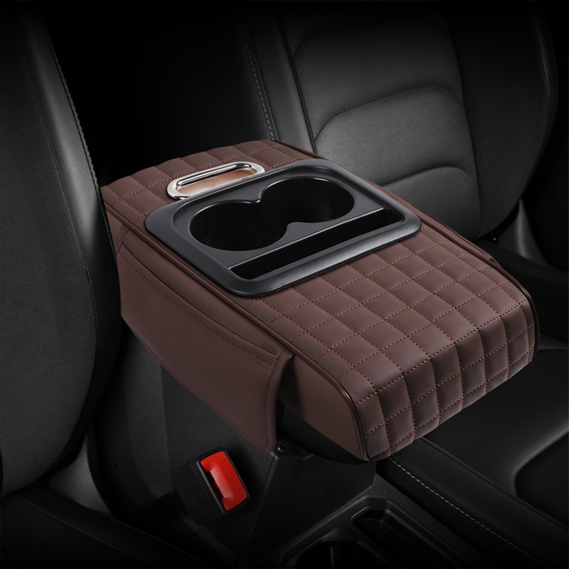 Ādas auto roku balsta palielināšanas spilvens ar salvetes kastīti — daudzfunkcionāls, pieci vienā; zīmols Aden gulf; izcelsme Taizhou, Zhejiang; universāla saderība