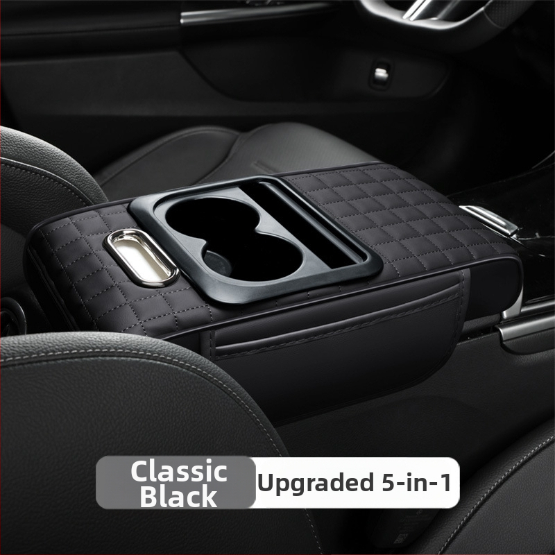 Ādas auto roku balsta palielināšanas spilvens ar salvetes kastīti — daudzfunkcionāls, pieci vienā; zīmols Aden gulf; izcelsme Taizhou, Zhejiang; universāla saderība