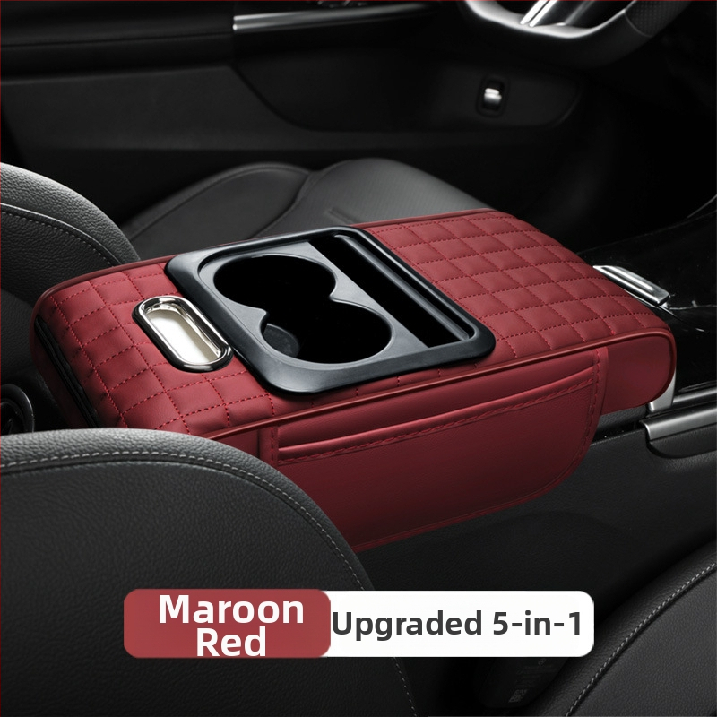 Ādas auto roku balsta palielināšanas spilvens ar salvetes kastīti — daudzfunkcionāls, pieci vienā; zīmols Aden gulf; izcelsme Taizhou, Zhejiang; universāla saderība