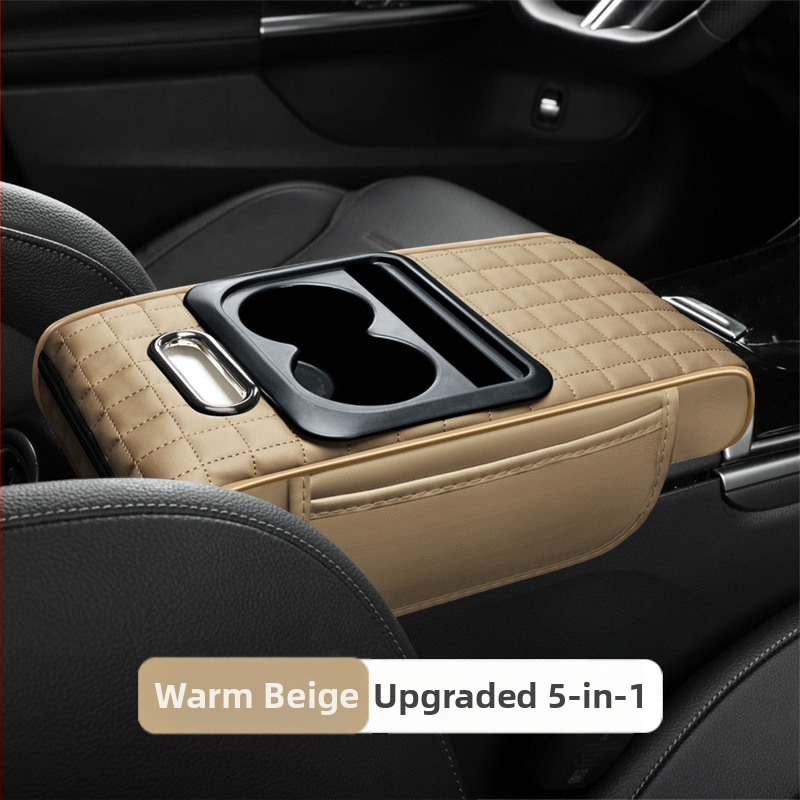 Ādas auto roku balsta palielināšanas spilvens ar salvetes kastīti — daudzfunkcionāls, pieci vienā; zīmols Aden gulf; izcelsme Taizhou, Zhejiang; universāla saderība