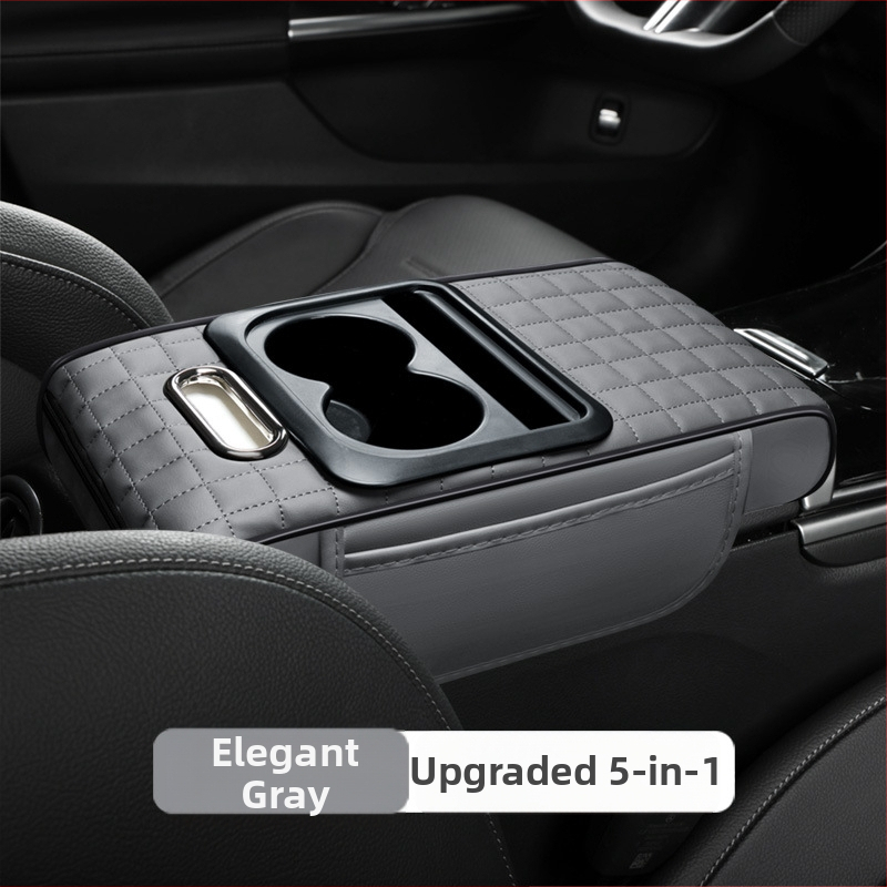 Ādas auto roku balsta palielināšanas spilvens ar salvetes kastīti — daudzfunkcionāls, pieci vienā; zīmols Aden gulf; izcelsme Taizhou, Zhejiang; universāla saderība