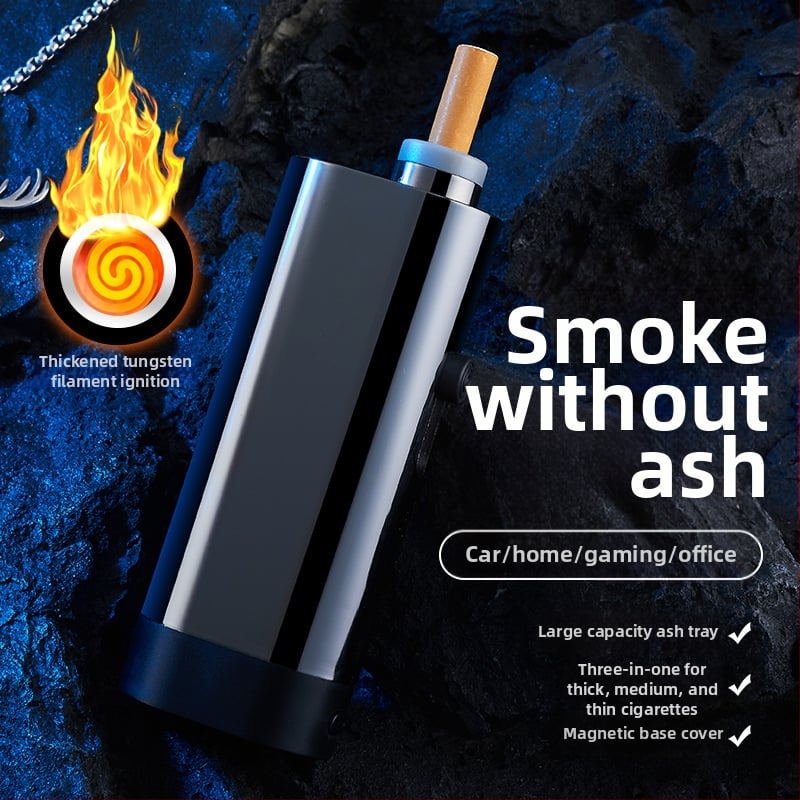 Prenosný kovový popolník do auta s zapálením a nabíjaním — Valley people, pôvod Zhejiang, štýl jednoduchý, dostupný luxus