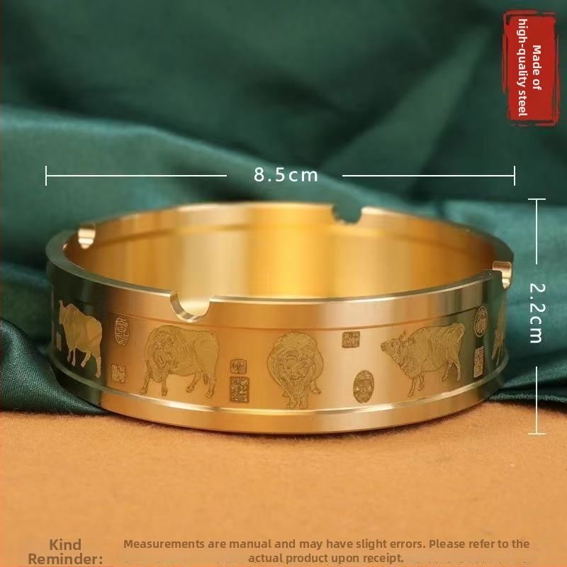 Popolník z mosadz s viečkom, štýl auta, stolová ozdoba, klasický a minimalistický