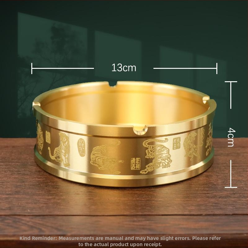 Popolník z mosadz s viečkom, štýl auta, stolová ozdoba, klasický a minimalistický