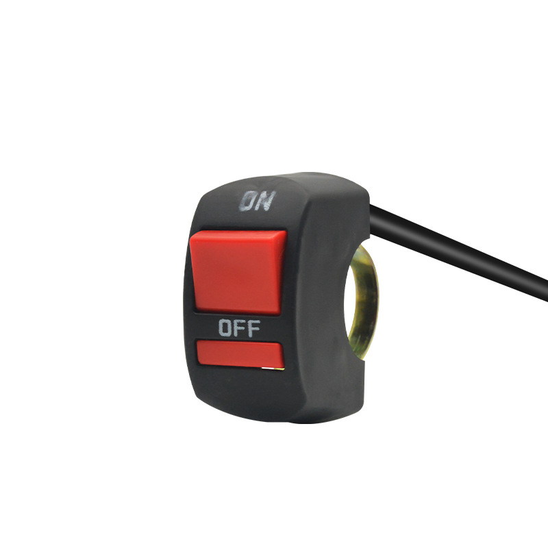 Διακόπτης ελέγχου τιμονιού μοτοσικλέτας — kill switch, LED προβολέας, διπλό φλας; Μάρκα Mojielong, μοντέλο Put switch; Συμβατό με μοτοσικλέτες και ηλεκτρικά τρίκυκλα