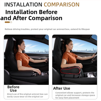 Podložka pod lakťovú opierku stredovej konzoly s navýšením výšky, kožená, univerzálna kompatibilita, 400 g, vlastné spracovanie