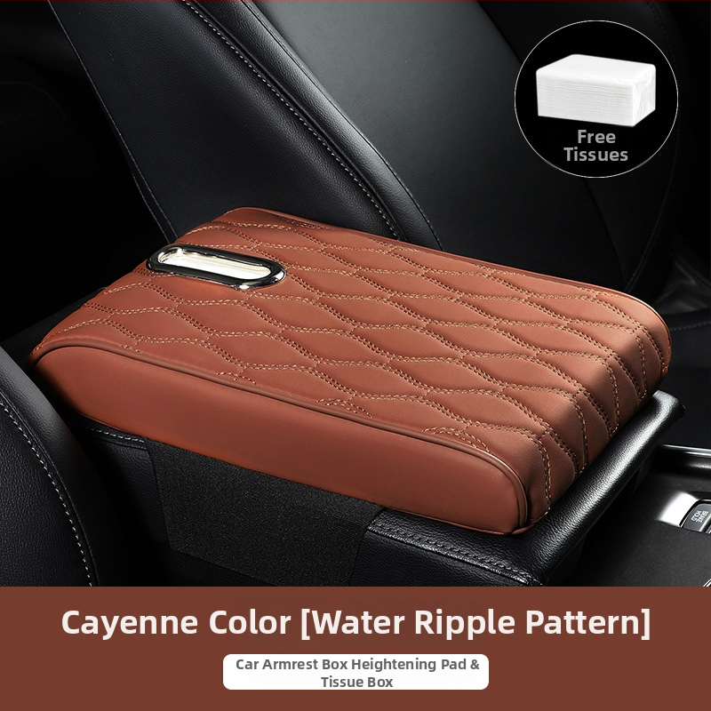 Ādas auto rokas balsts ar salvetes turētāju – universāla saderība, pielāgošana pēc pasūtījuma, privātās etiķetes atļauja