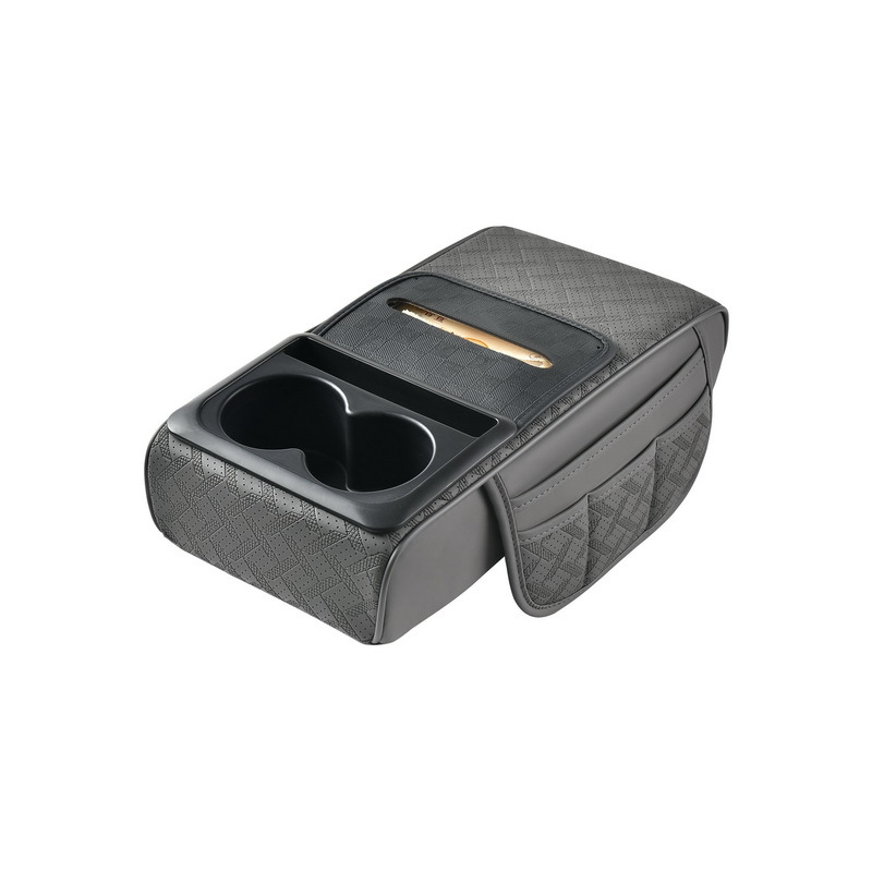 Ādas automašīnas centra rokas balsts papildu spilvens ar papīra salvetēm un krūzes turētāju, Modelis 51, Vispārēja saderība, Svars 500, Kods Rzh-51