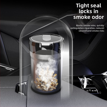 Auto popolník s LED nočným svetlom a zdvíhacím vekom, keramická vnútorná vložka, ohňovzdorný (Model Y17 • Značka: sanpai • Materiál: ABS s keramickou vložkou • Hmotnosť: 254 g • Výrobný proces: liatie)