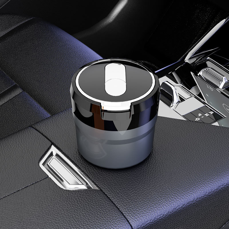 Auto popolník s LED nočným svetlom a zdvíhacím vekom, keramická vnútorná vložka, ohňovzdorný (Model Y17 • Značka: sanpai • Materiál: ABS s keramickou vložkou • Hmotnosť: 254 g • Výrobný proces: liatie)