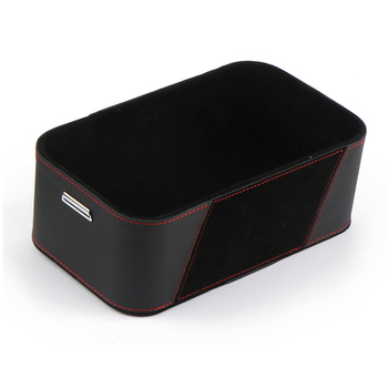 Velúrový organizér do auta na vreckovky a poháre — model 286, viacfunkčný úložný stojan na palubnej doske