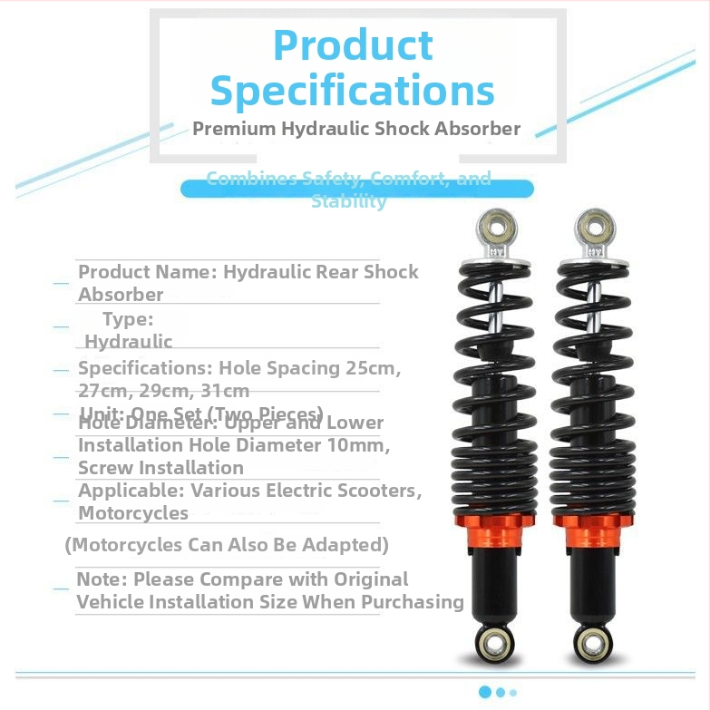 Zadný hydraulický tlmič pre elektrické auto, nastaviteľný, Mojielong, model 25-31