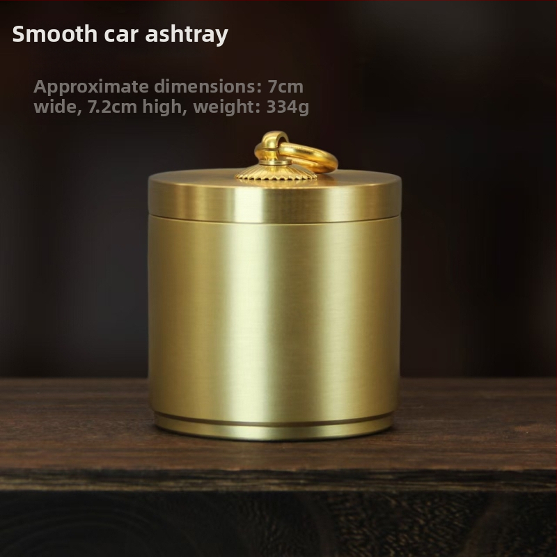 Meďný popolník s viečkom, vyrezávané detaily, model 985, kód produktu F98T69JS7M78T9