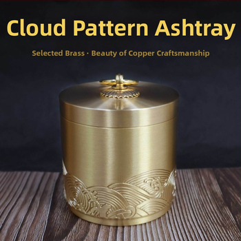 Popolník do auta - kov, značka Xin Copper, model popolník, sochárska úprava, hmotnosť 380 g