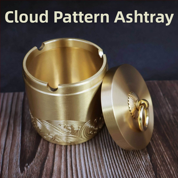 Popolník do auta - kov, značka Xin Copper, model popolník, sochárska úprava, hmotnosť 380 g