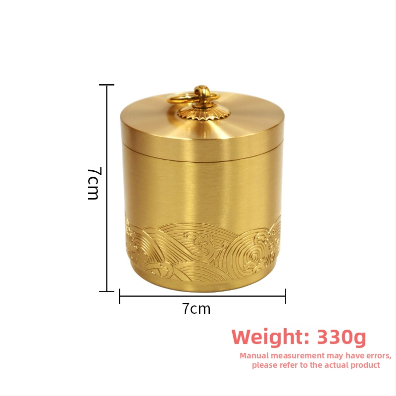 Popolník do auta - kov, značka Xin Copper, model popolník, sochárska úprava, hmotnosť 380 g