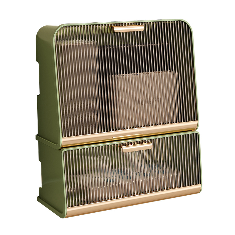 Box na ukladanie smerovača s viečkom, 5 priehradkami, na stenu, prachotesný plastový organizér pre káble a set-top box