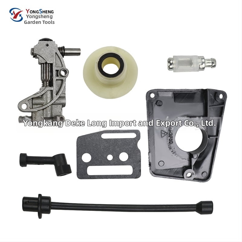 Sada dielov pre reťazovú pílu: olejová pumpa, turbínový olejovod, palivový vodič — 7 kusov, model 450052005800